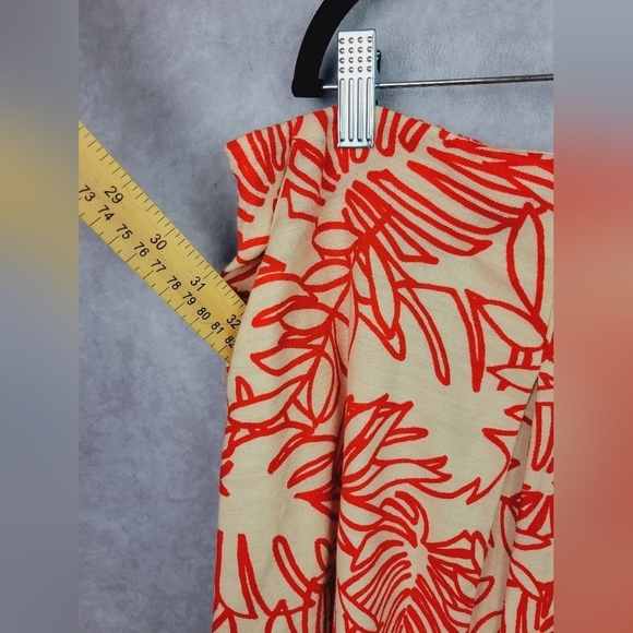 Lane Bryant Linen Cotton Women's‎  orange beige Floral  Skirt Size 24 Plus - Picture 9 of 14